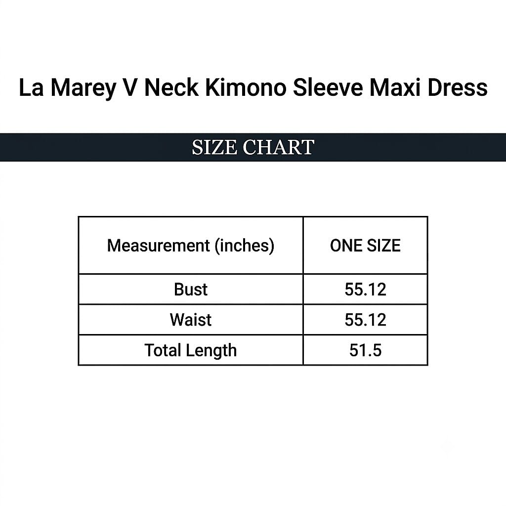 La Marey Black V Neck Kimono Sleeve Maxi Dress- One Size Fits Most