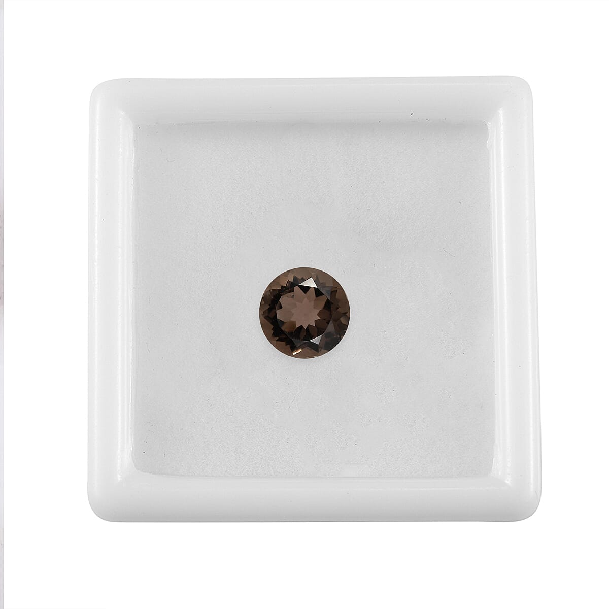 1.69 ctw Round Cut Smoky Quartz Loose Gemstone (8 mm) image number 2