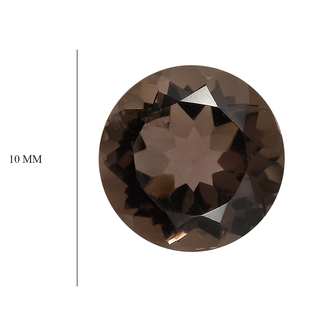 1.69 ctw Round Cut Smoky Quartz Loose Gemstone (8 mm) image number 3