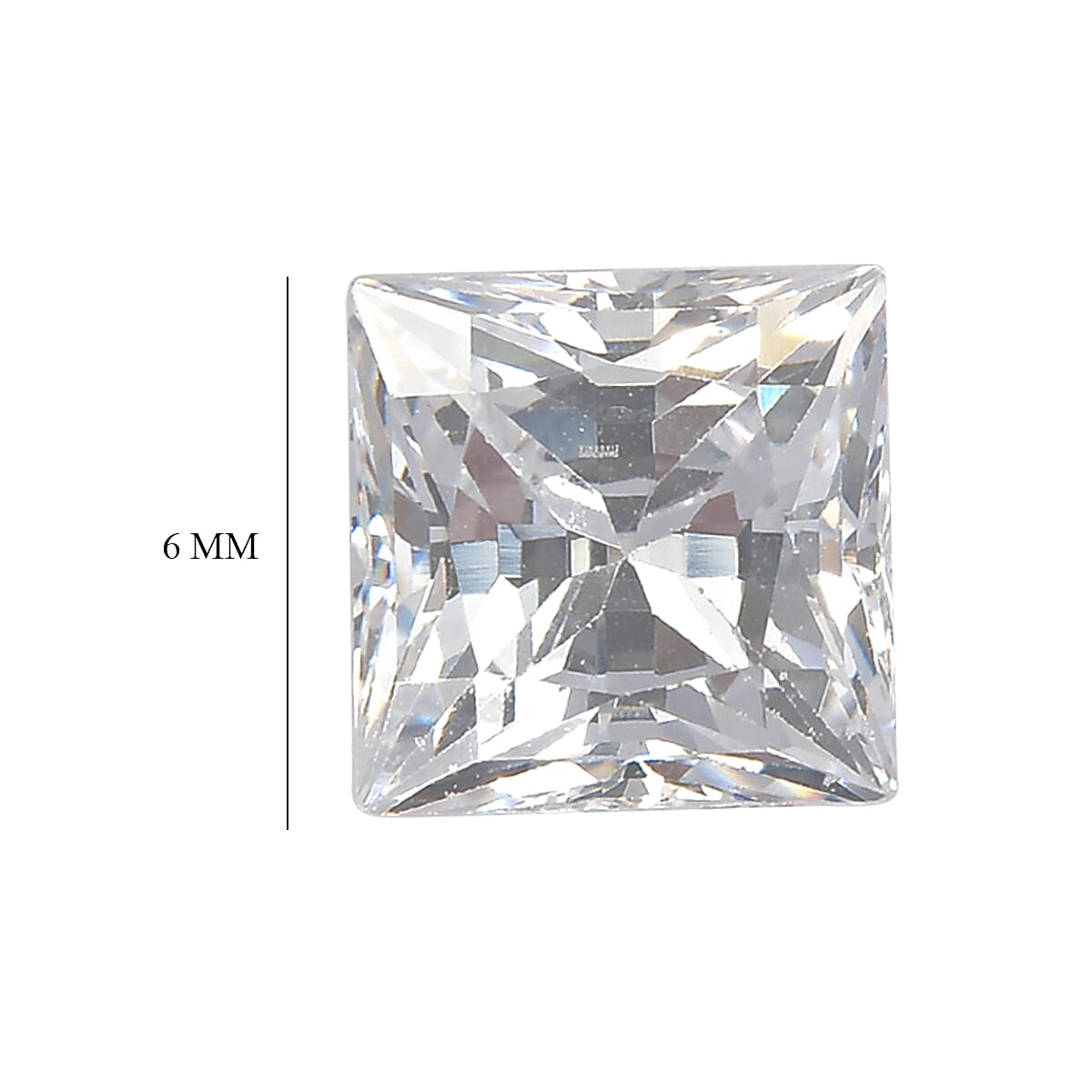 4.40 ctw Square Cut Swarovski Zirconia Loose Stone (Set Of 2) (6 mm) image number 3