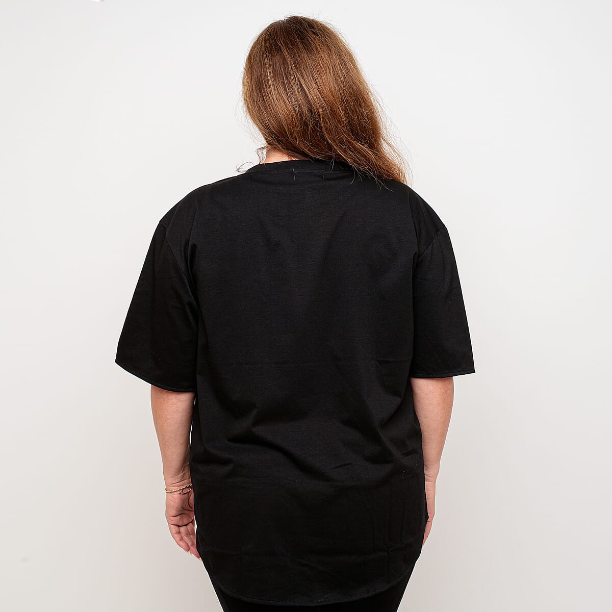 La Marey Black Dandelion Pattern Short Sleeve Tops - One Size Fits Most image number 2