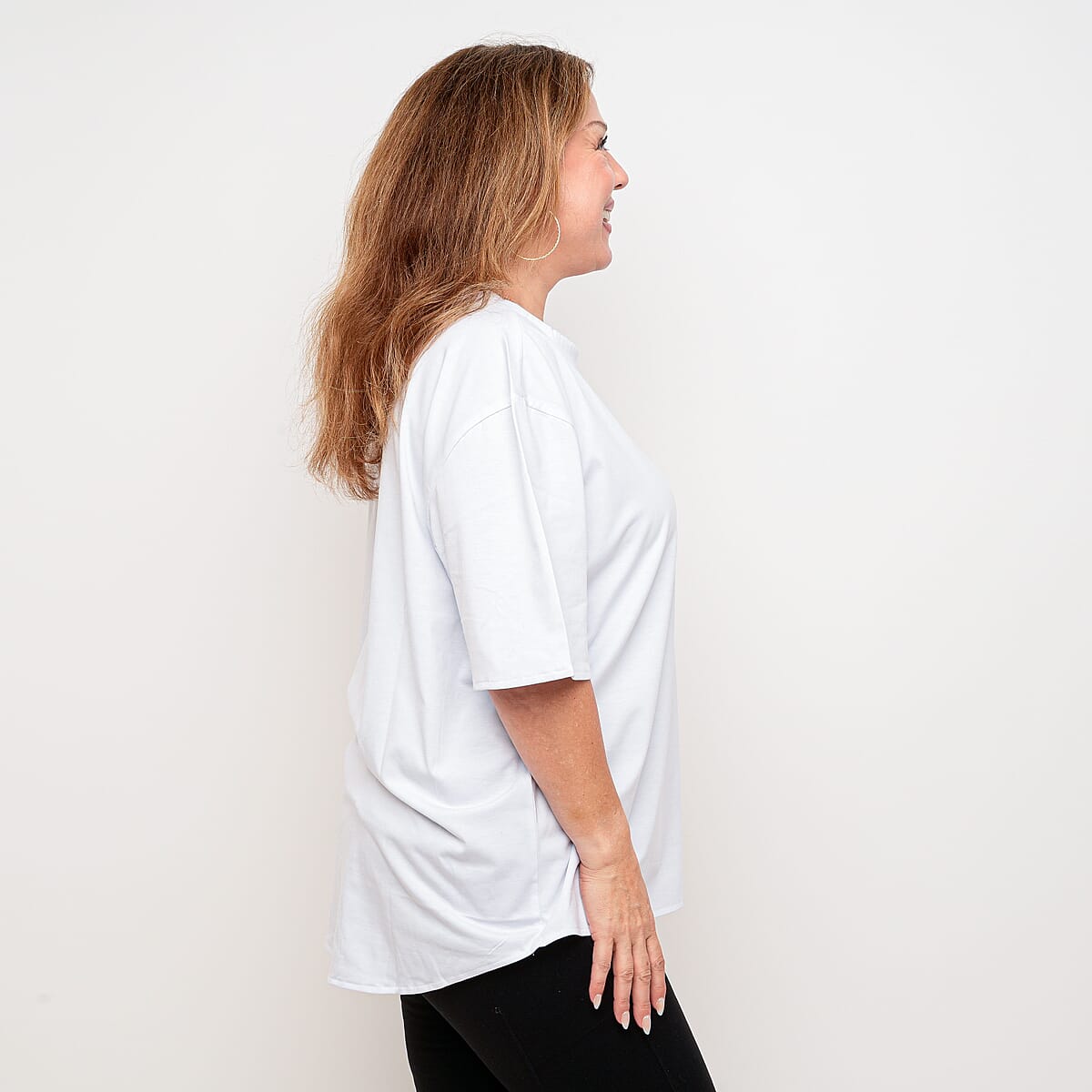 La Marey White Daisy Pattern Short Sleeve Tops - One Size Fits Most image number 1