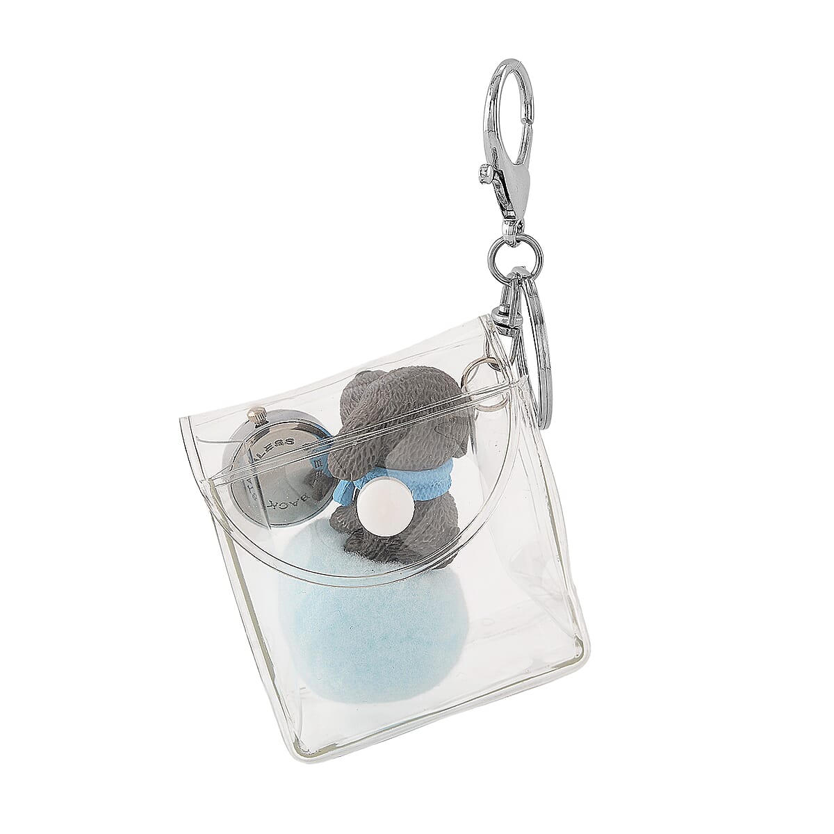 Strada SL68 Quartz Movement Keychain Watch with Dog Charms Strap and Nylon Bracelet with Ceramic Charms (7-7.5In) image number 3