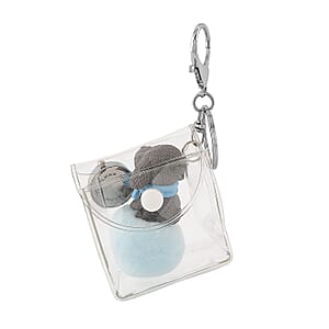 Strada SL68 Quartz Movement Keychain Watch with Dog Charms Strap and Nylon Bracelet with Ceramic Charms (7-7.5In)