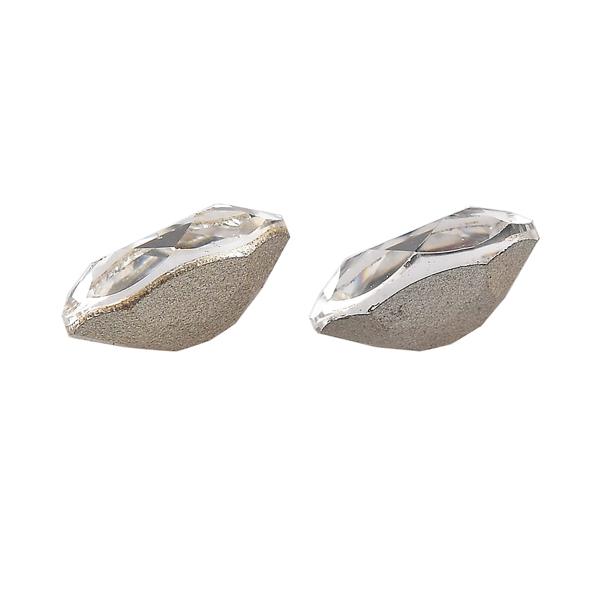 0.79 ctw Oval Cut White Swarovski Crystal Loose Stone (Set Of 2) (6x4 mm) image number 1