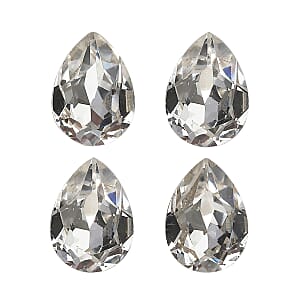 1.42 ctw Pear Cut White Swarovski Crystal Loose Stone (Set Of 4) (6x4 mm)
