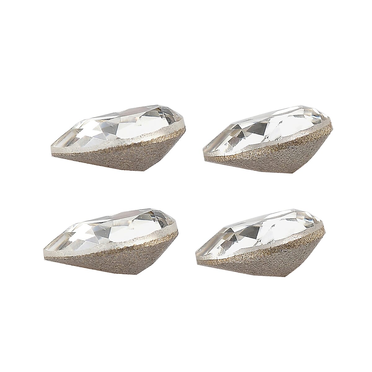 1.42 ctw Pear Cut White Swarovski Crystal Loose Stone (Set Of 4) (6x4 mm) image number 1