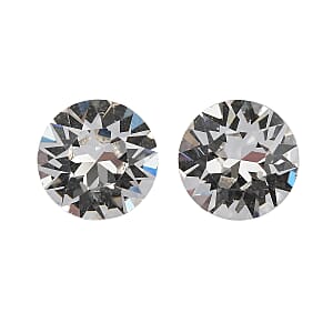 1.37 ctw Round Cut White Swarovski Crystal Loose Stone (Set Of 2) (6 mm)