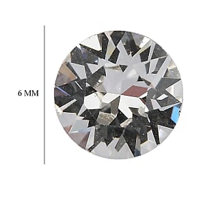1.37 ctw Round Cut White Swarovski Crystal Loose Stone (Set Of 2) (6 mm)
