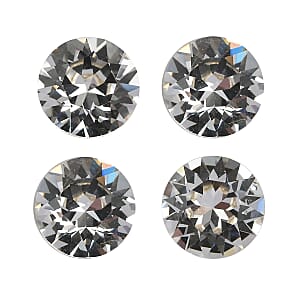 3.26 ctw Round Cut White Swarovski Crystal Loose Stone (Set Of 4) (6.25 mm)