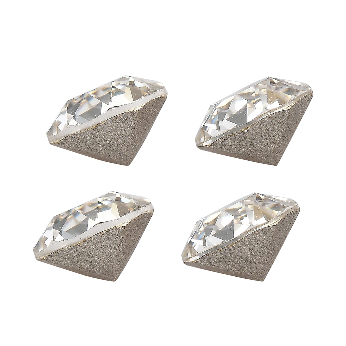 3.26 ctw Round Cut White Swarovski Crystal Loose Stone (Set Of 4) (6.25 mm) image number 1