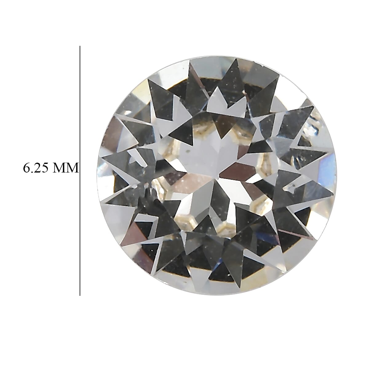 3.26 ctw Round Cut White Swarovski Crystal Loose Stone (Set Of 4) (6.25 mm) image number 3