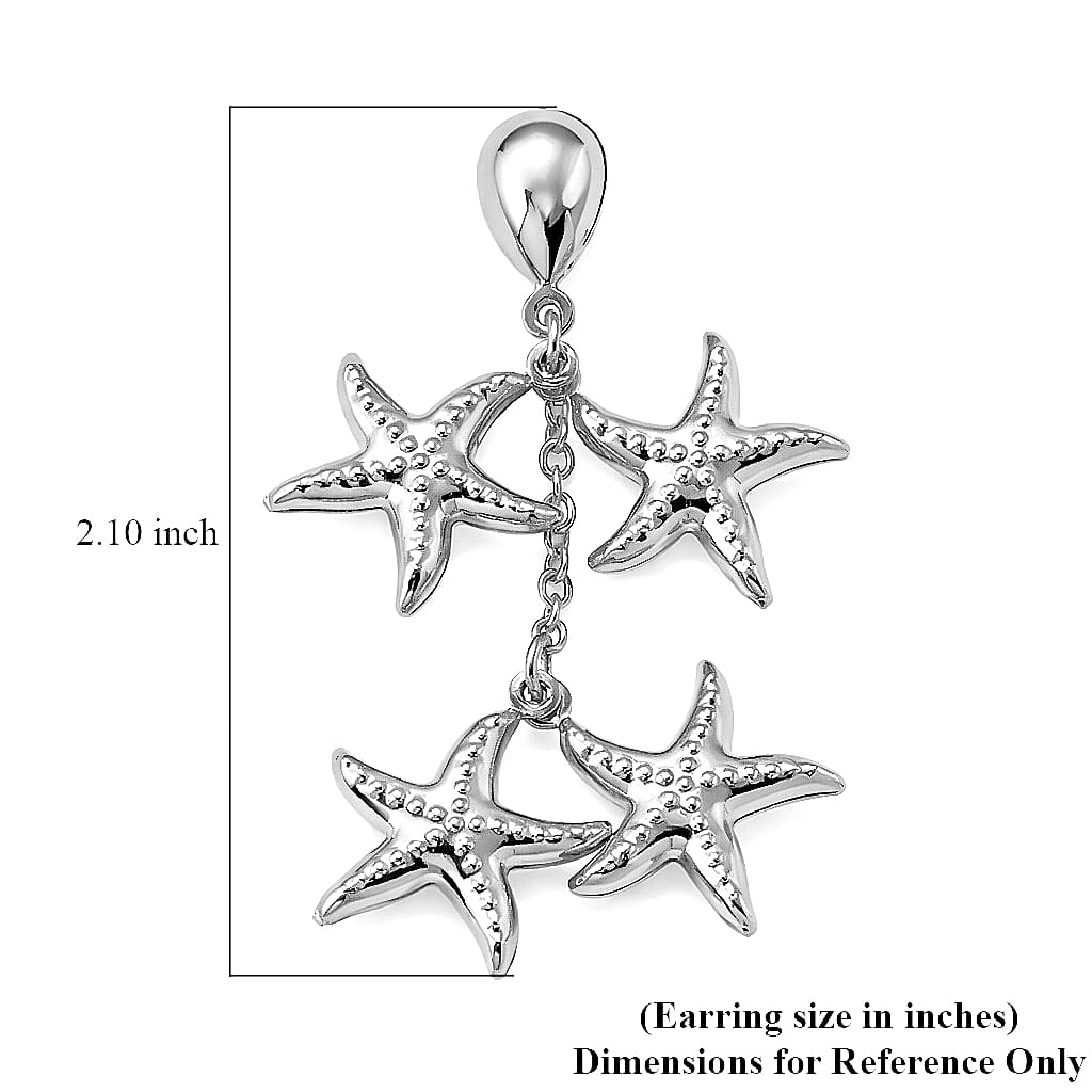 Starfish Harmony Cascade Earrings in Stainless Steel