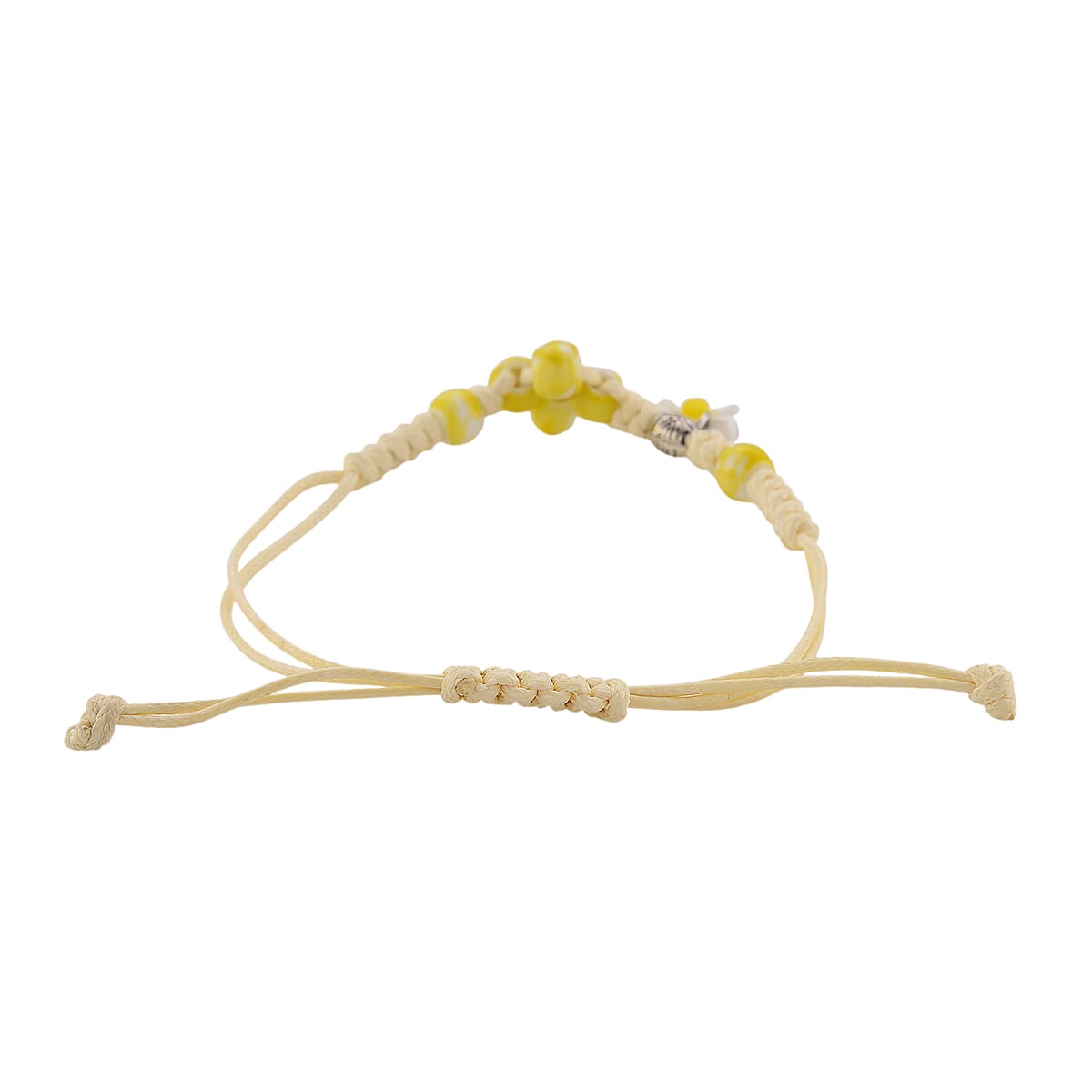 Strada SL68 Quartz Movement Keychain Watch with Bear Charms Strap and Nylon Bracelet with Ceramic Charms (7 7.5In) image number 5