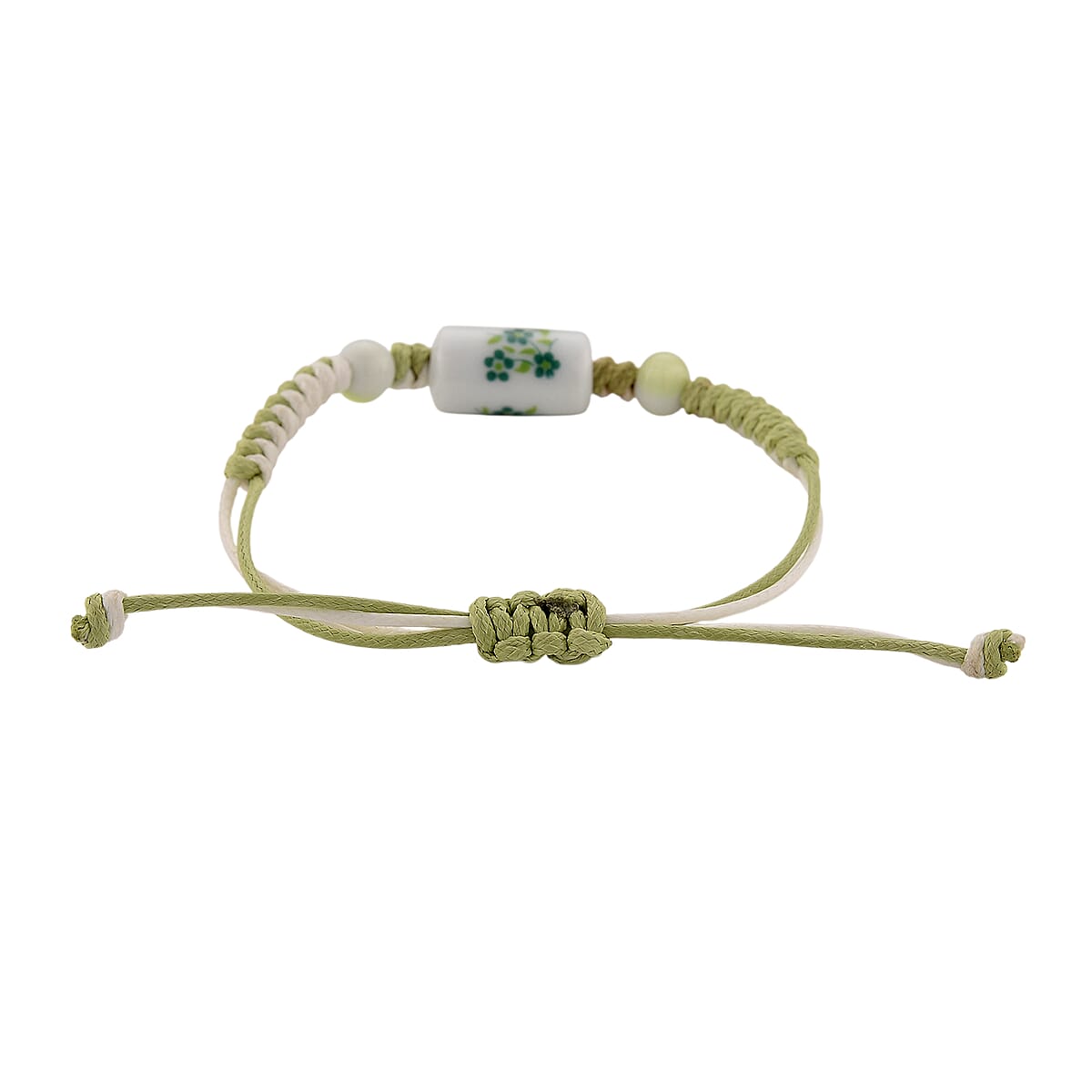 TLV Strada SL68 Quartz Movement Keychain Watch with Flower Charms Strap and Nylon Bracelet with Ceramic Charms (7 7.5In) image number 5