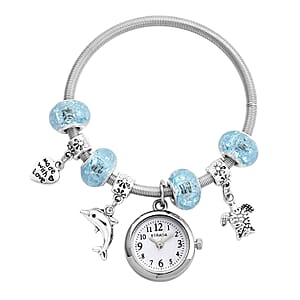 Strada SL68 Quartz Movement Bracelet Watch in Silvertone