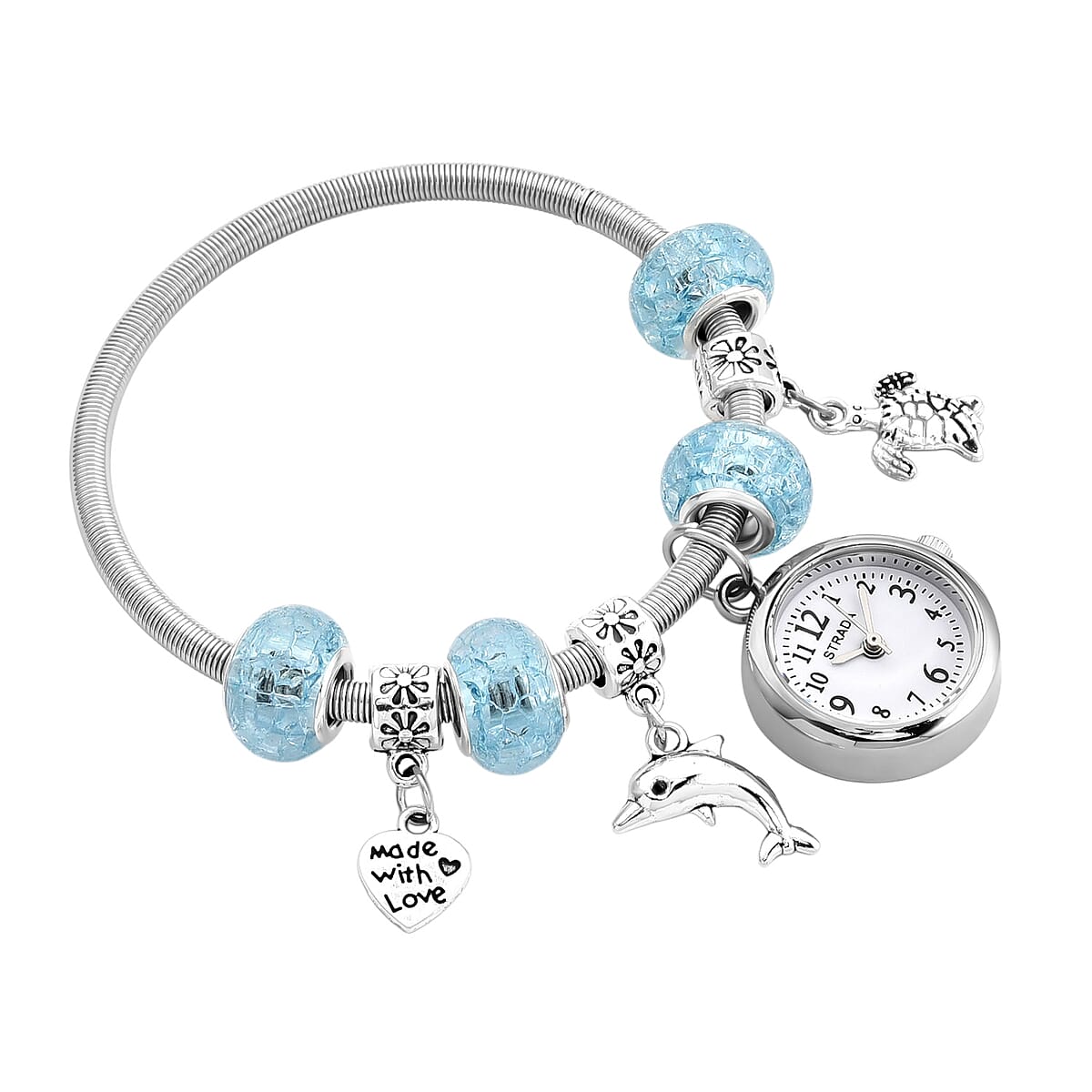 Strada SL68 Quartz Movement Bracelet Watch in Silvertone image number 2