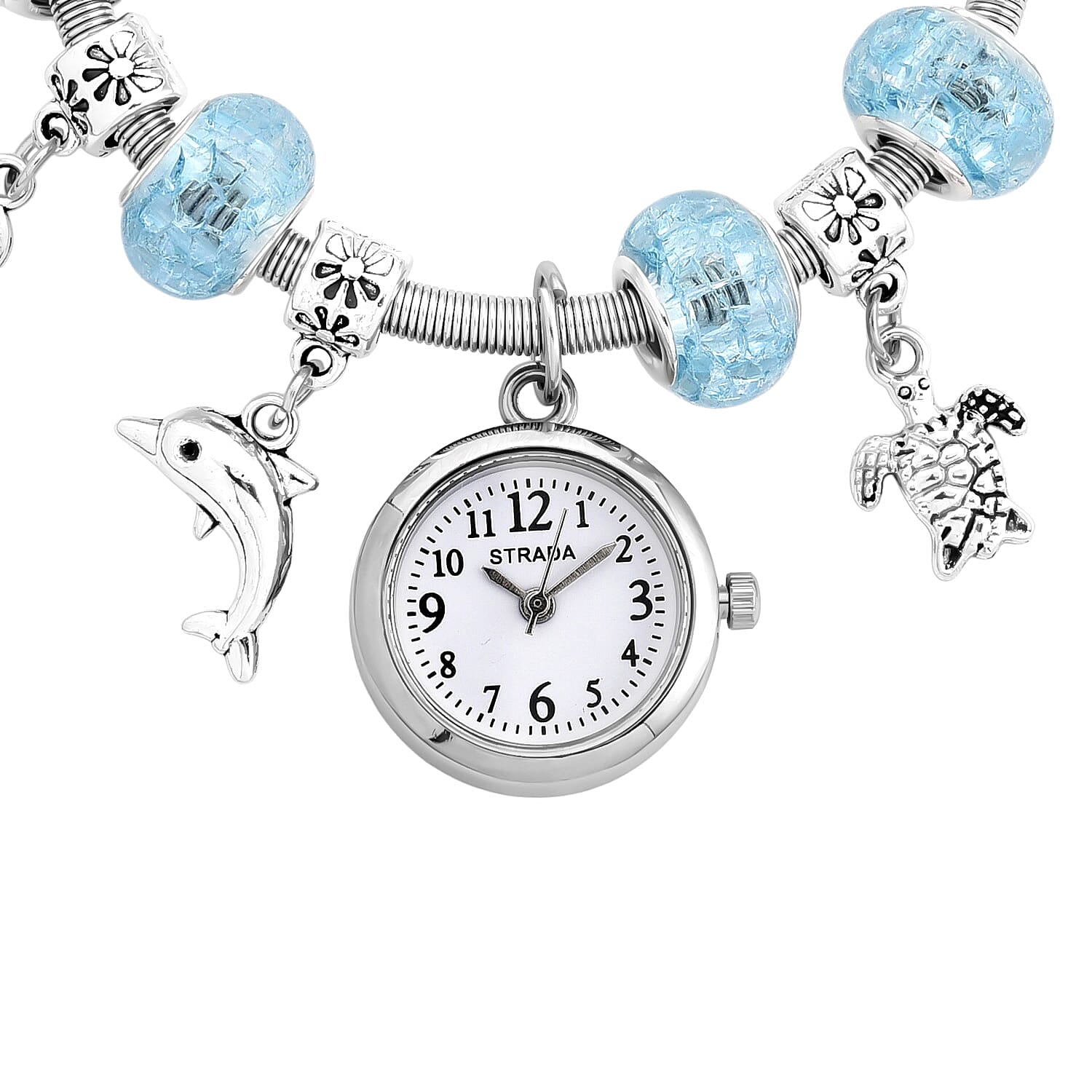 Strada SL68 Quartz Movement Bracelet Watch in Silvertone