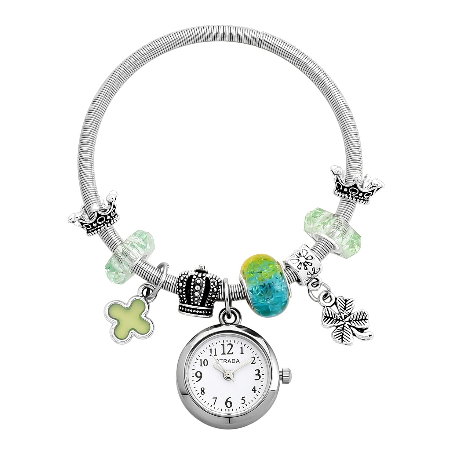 Strada SL68 Quartz Movement Bracelet Watch in Silvertone