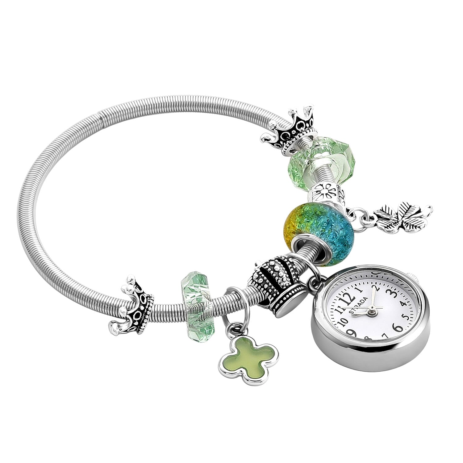 Strada SL68 Quartz Movement Bracelet Watch in Silvertone