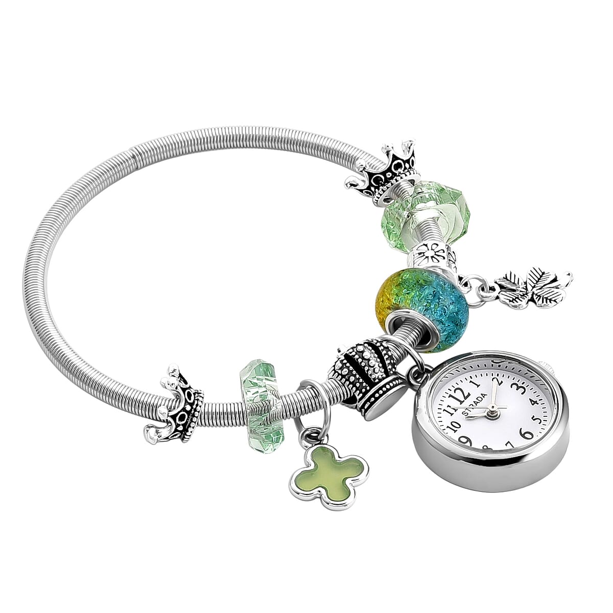 Strada SL68 Quartz Movement Bracelet Watch in Silvertone image number 2