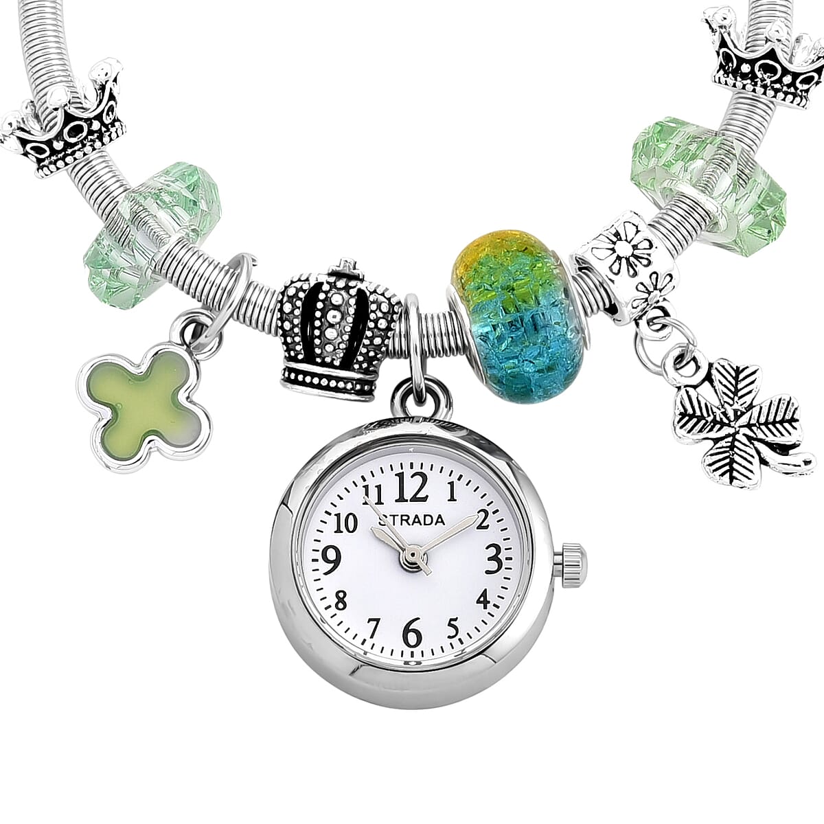 Strada SL68 Quartz Movement Bracelet Watch in Silvertone image number 4