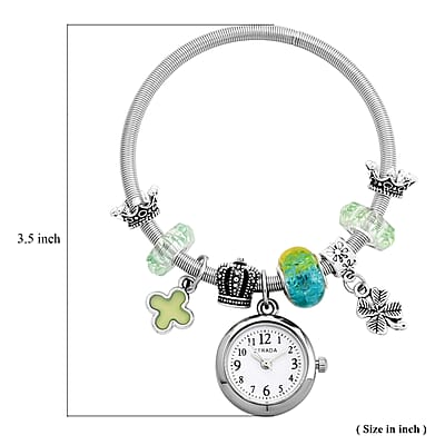 Strada SL68 Quartz Movement Bracelet Watch in Silvertone