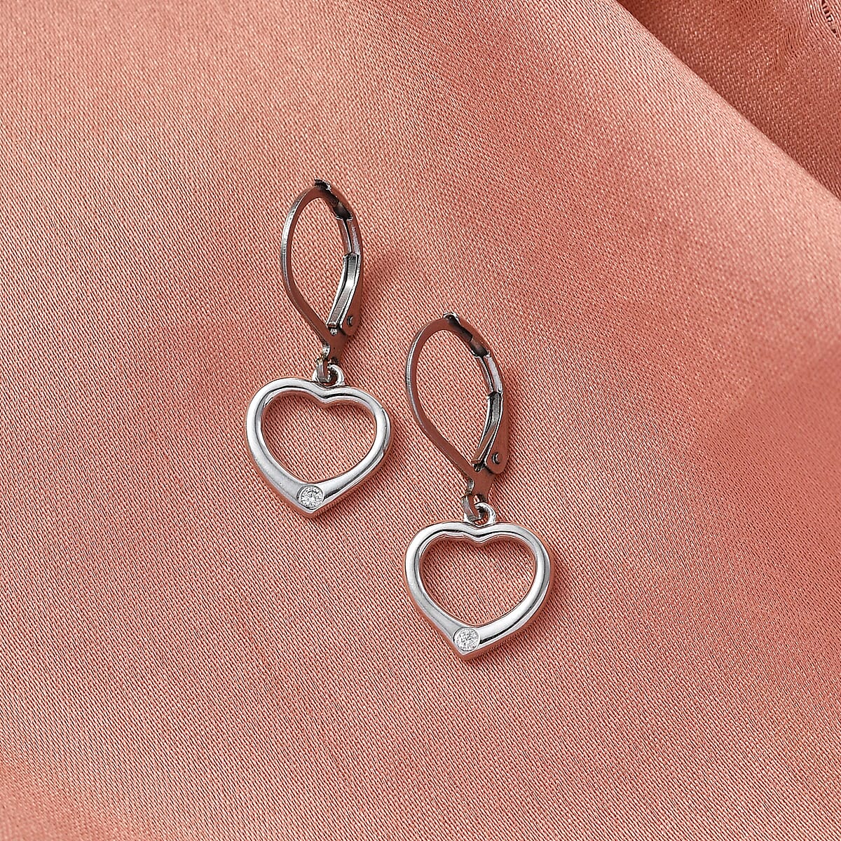 EverTrue Moissanite Earrings in Platinum Bond image number 1