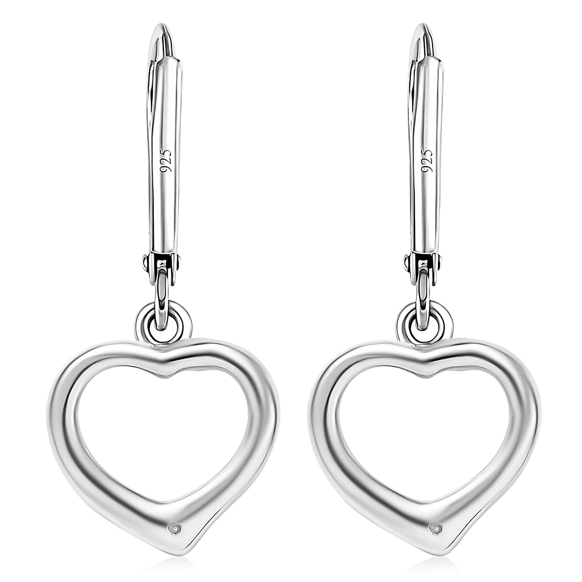 EverTrue Moissanite Earrings in Platinum Bond image number 5