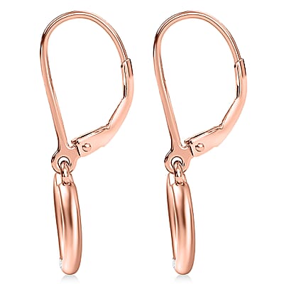 EverTrue Moissanite Heart Earrings in 18K RG Plated