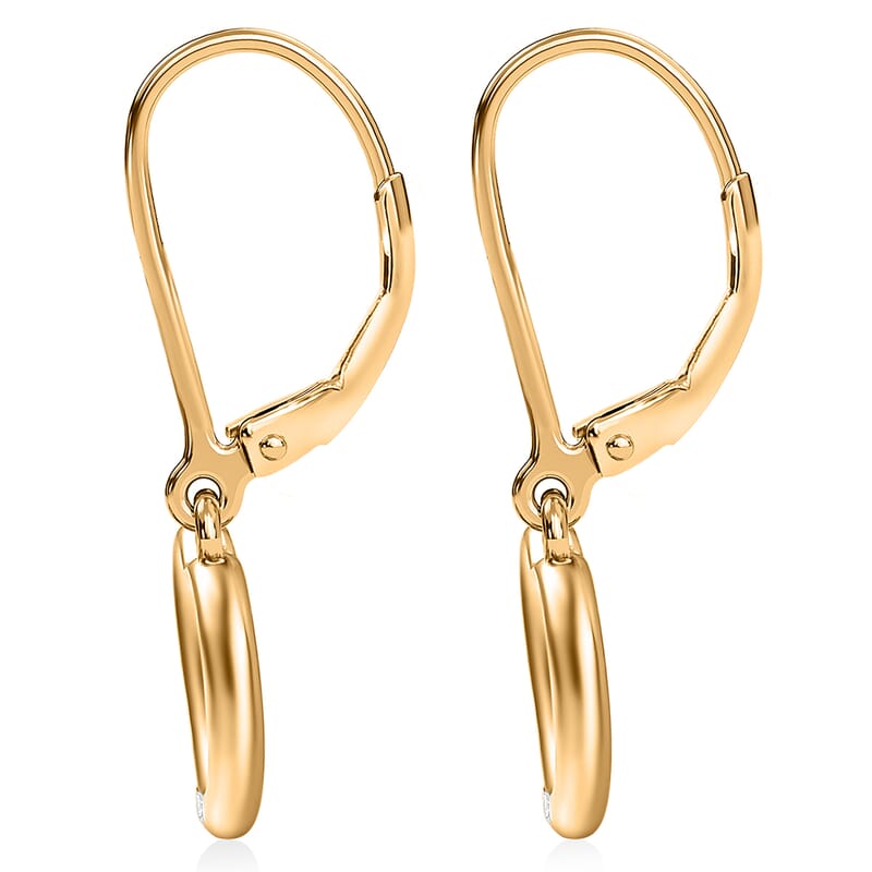 EverTrue Moissanite Heart Earrings in 18K YG Plated