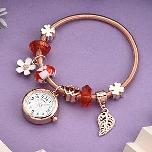 Strada SL68 Quartz Movement Bracelet Watch in Rosetone