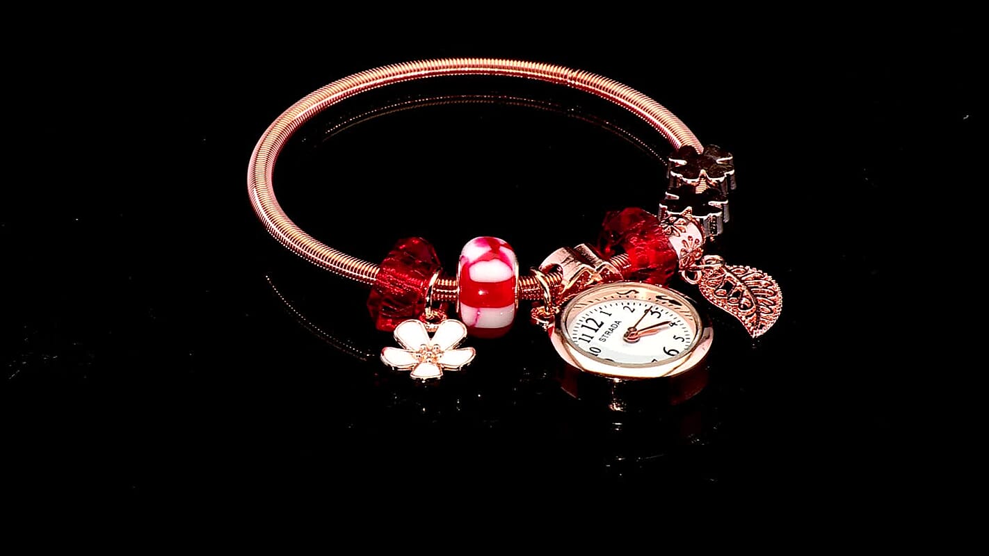 Strada SL68 Quartz Movement Bracelet Watch in Silvertone