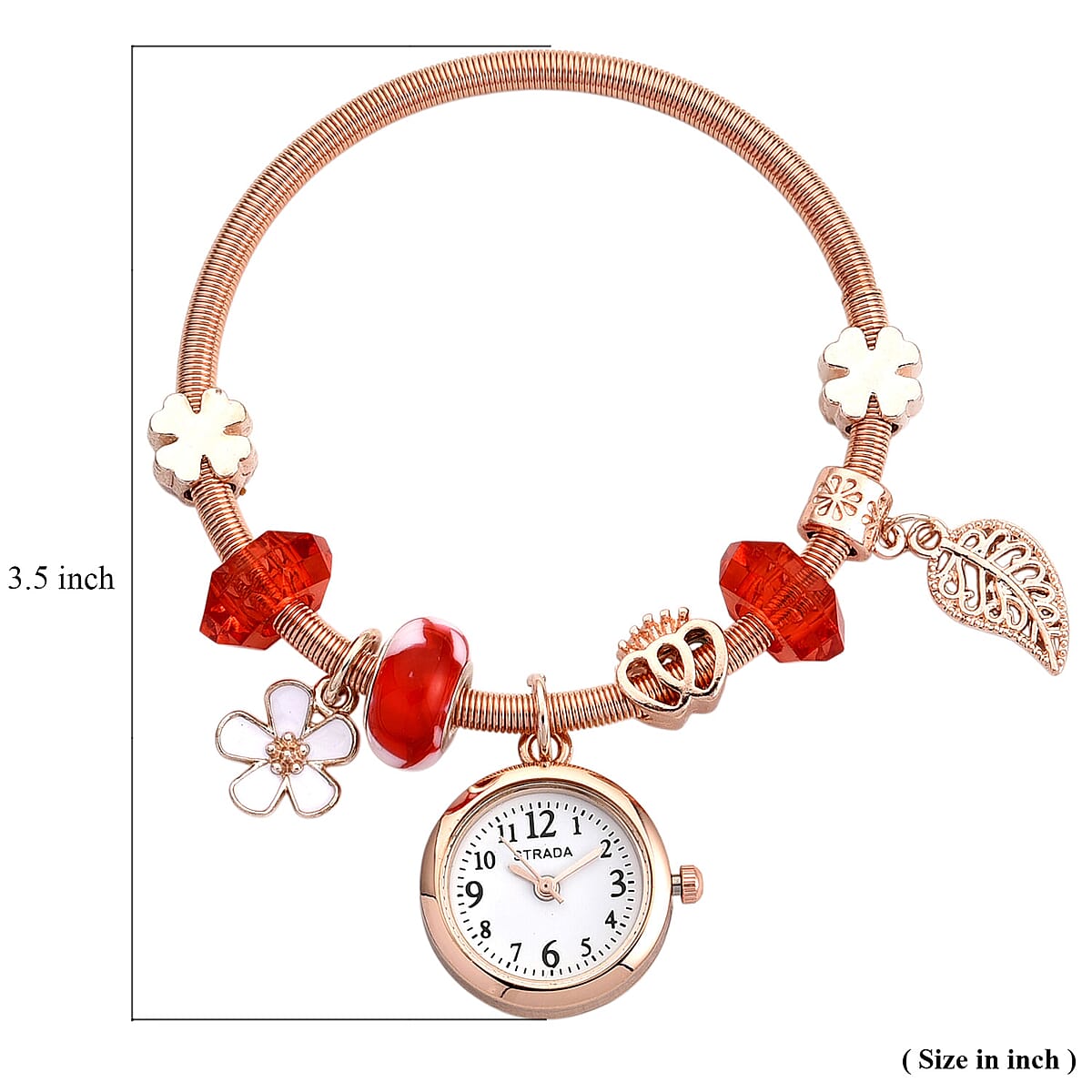 Strada SL68 Quartz Movement Bracelet Watch in Rosetone image number 5