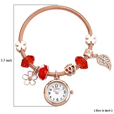 Strada SL68 Quartz Movement Bracelet Watch in Rosetone