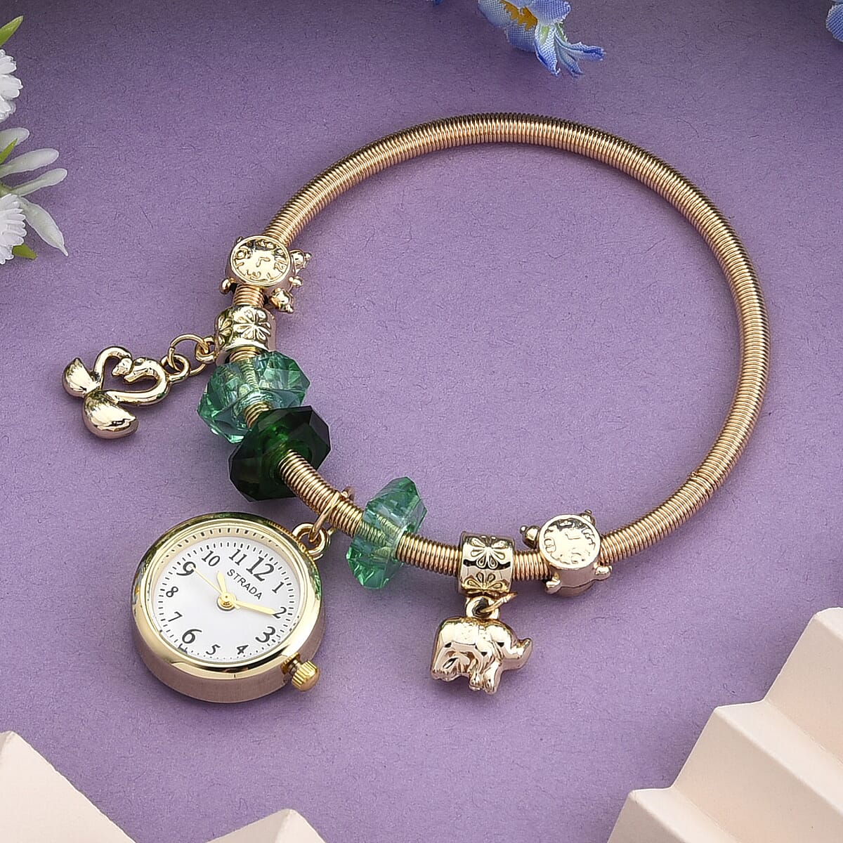 Strada SL68 Quartz Movement Bracelet Watch in Goldtone image number 1