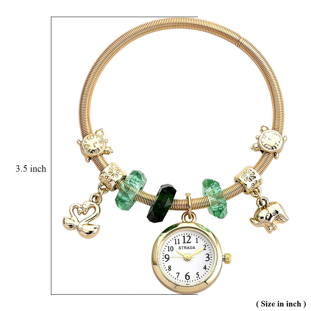 Strada SL68 Quartz Movement Bracelet Watch in Goldtone image number 5