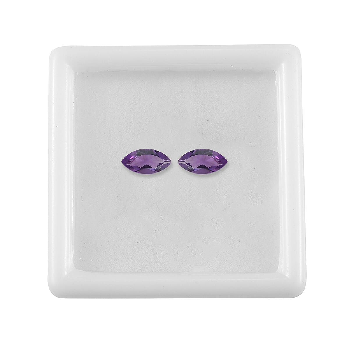 0.88 ctw Marquise Cut African Amethyst Loose Gemstone (Set Of 2) (8x4 mm) image number 2