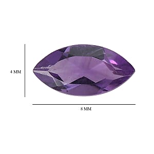 0.88 ctw Marquise Cut African Amethyst Loose Gemstone (Set Of 2) (8x4 mm)