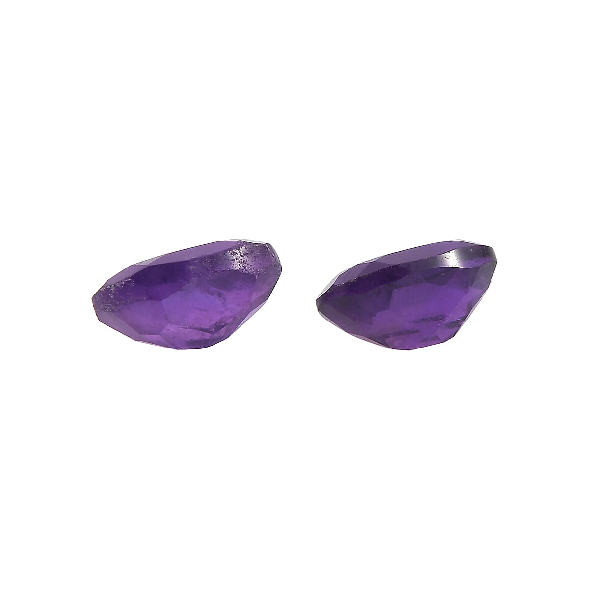 0.70 ctw Oval Cut African Amethyst Loose Gemstone &ndash; AAA Grade (Set Of 2) (6x4 mm) image number 1