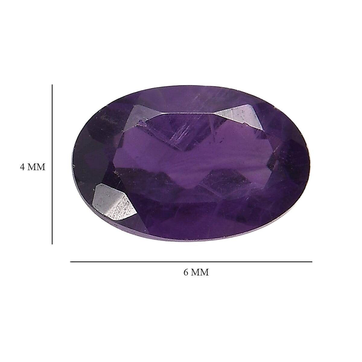 0.70 ctw Oval Cut African Amethyst Loose Gemstone &ndash; AAA Grade (Set Of 2) (6x4 mm) image number 3