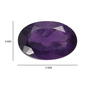 0.70 ctw Oval Cut African Amethyst Loose Gemstone &ndash; AAA Grade (Set Of 2) (6x4 mm)