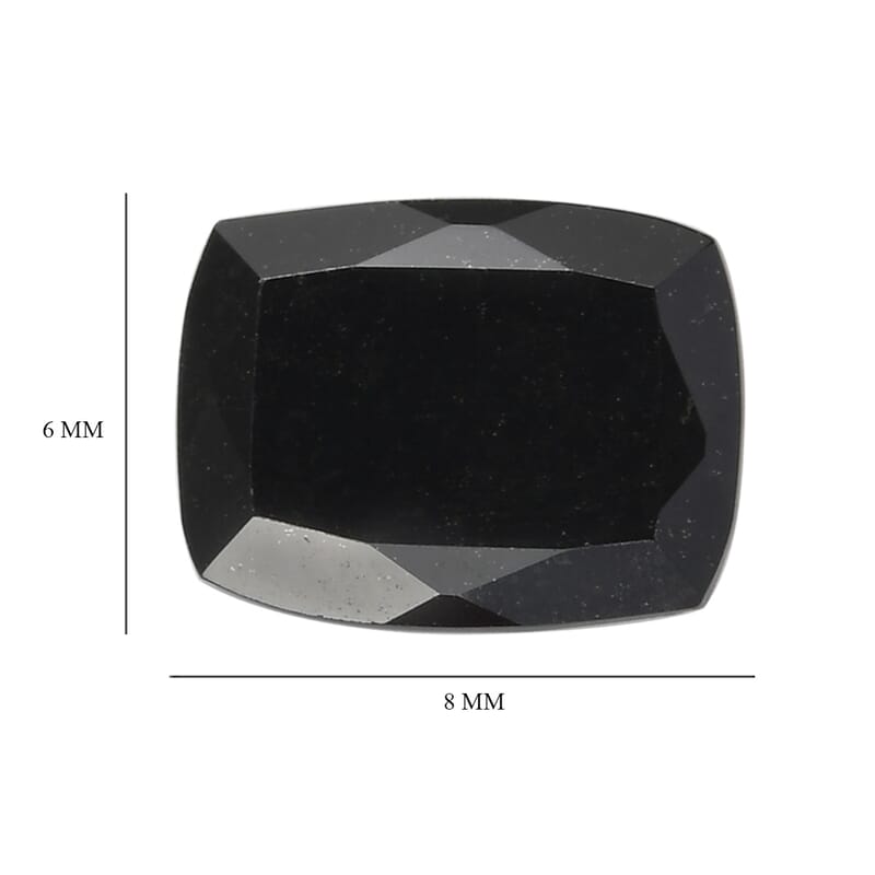 2.61 ctw Cushion Cut Australian Black Tourmaline Loose Gemstone (Set Of 2) (8x6 mm)