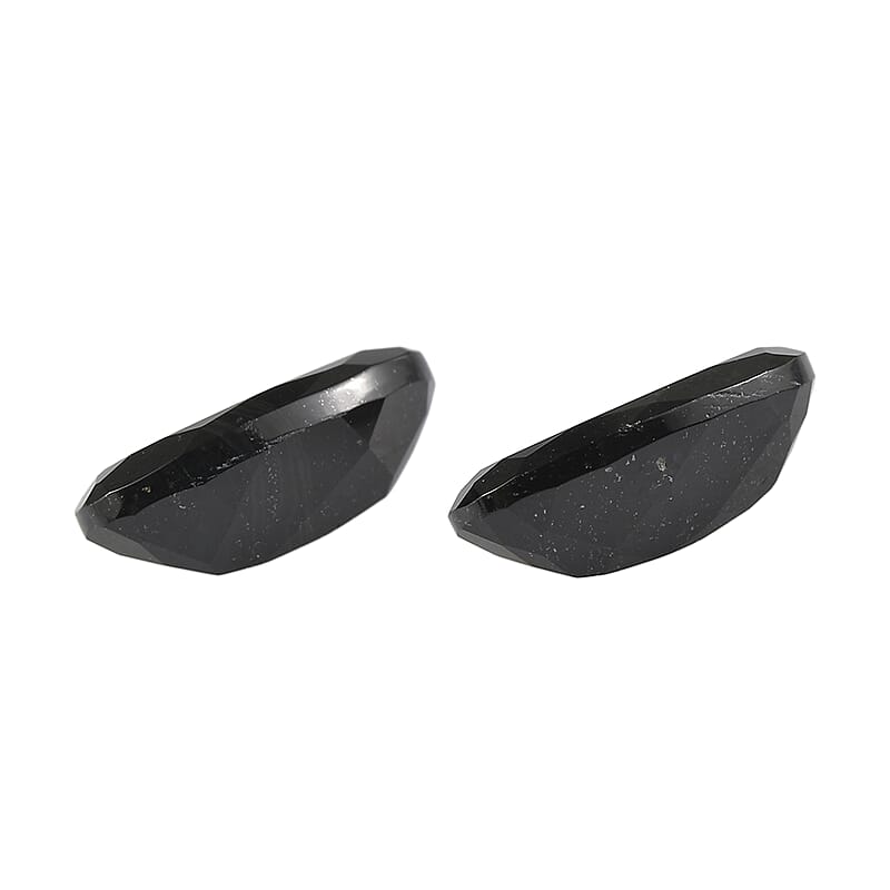 4.52 ctw Oval Cut Australian Black Tourmaline Loose Gemstone (Set Of 2) (12x6 mm)