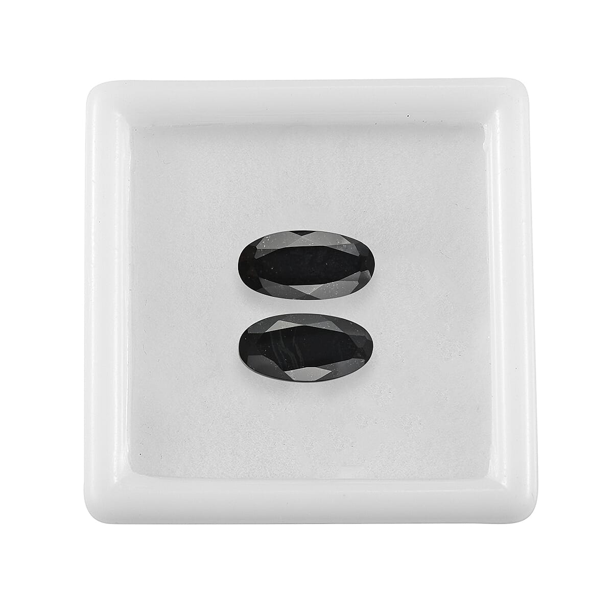 4.52 ctw Oval Cut Australian Black Tourmaline Loose Gemstone (Set Of 2) (12x6 mm) image number 2