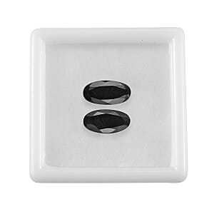 4.52 ctw Oval Cut Australian Black Tourmaline Loose Gemstone (Set Of 2) (12x6 mm)