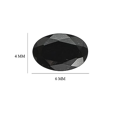 4.49 ctw Oval Cut Australian Black Tourmaline Loose Gemstone (Set Of 10) (6x4 mm)
