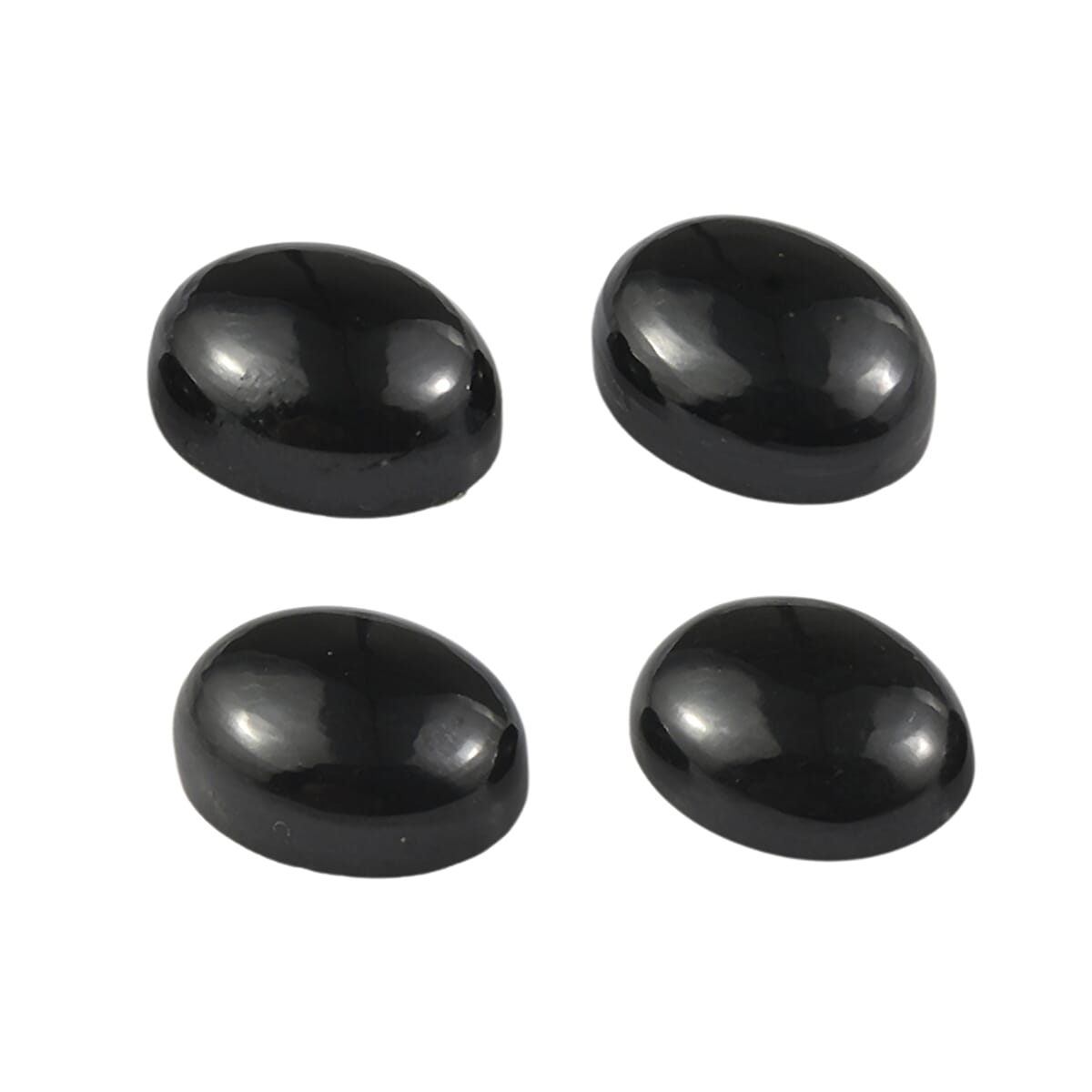 6.83 ctw Oval Cut Australian Black Tourmaline Loose Gemstone (Set Of 4) (9x7 mm) image number 1