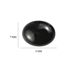 6.83 ctw Oval Cut Australian Black Tourmaline Loose Gemstone (Set Of 4) (9x7 mm)