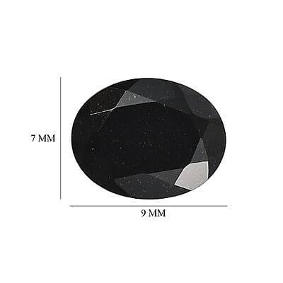 7.41 ctw Oval Cut Australian Black Tourmaline Loose Gemstone (Set Of 4) (9x7 mm)